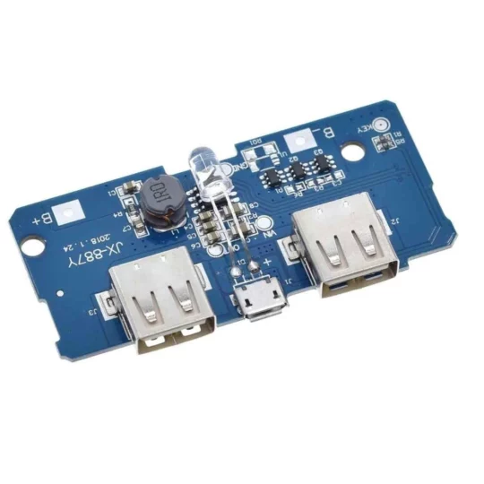 18650 Dual Micro USB 3.7V to 5V 2A Boost Mobile Power Bank DIY 18650 Lithium Battery Charger PCB