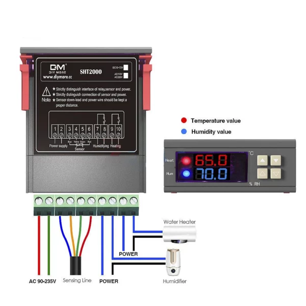 Régulateur De Température Et Humidité SHT2000